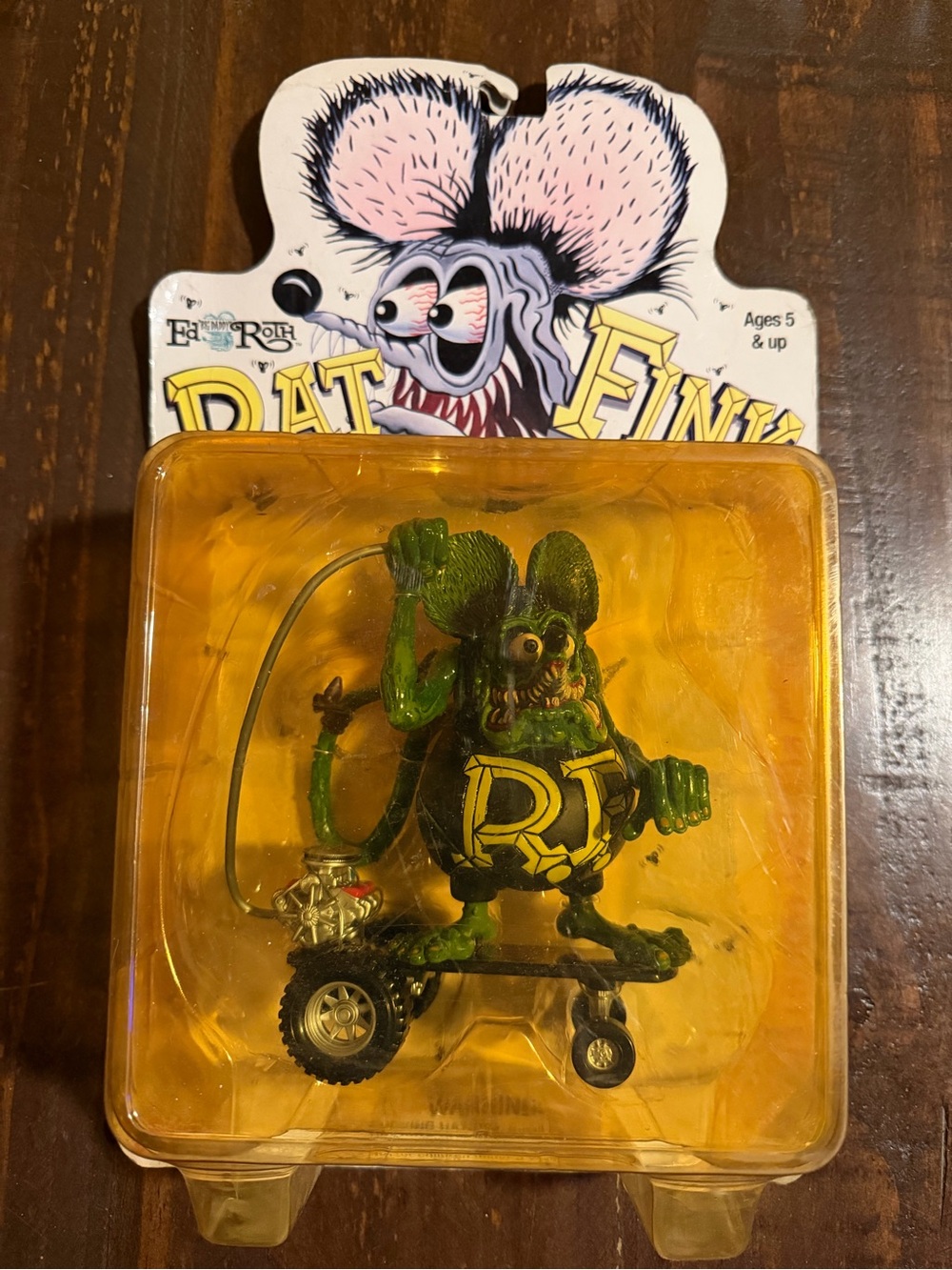 VTG Rat Fink ‘Rat-A-Tude’ Green Collectible Figure by Ed 'Big Daddy' Roth -